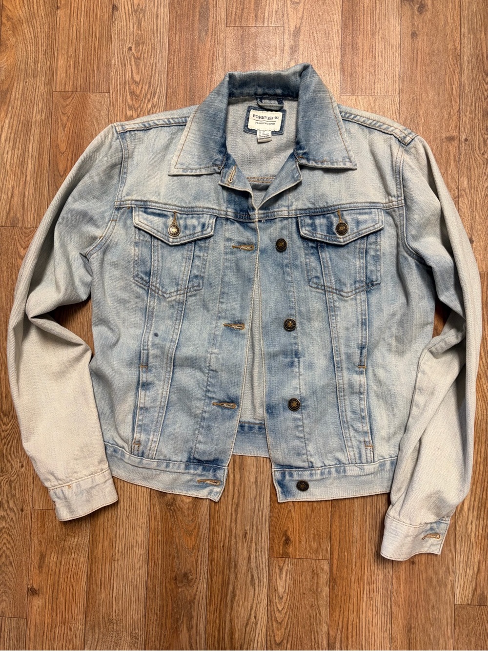 Forever 21 Light Wash Blue Denim Jacket